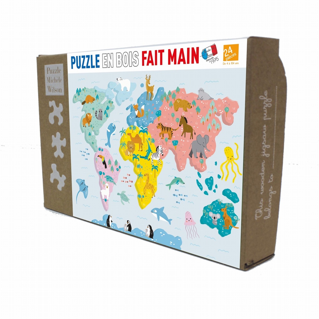 [K1305-24] CARTE DU MONDE ILLUSTRÉE